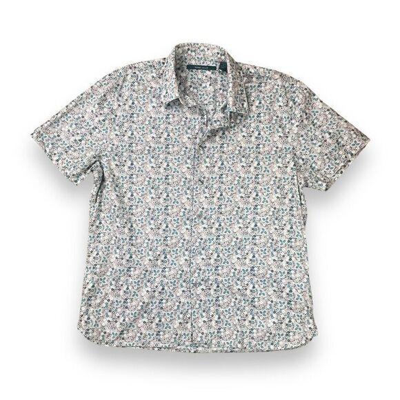 Perry Ellis Floral Button-Down Shirt Sz L - Picture 2 of 12